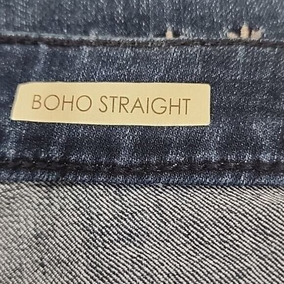 Vintage America blues women's boho low rise straight jeans 4 27 - Picture 6 of 7